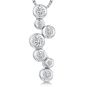 Silver Seven Stone Bubble Pendant