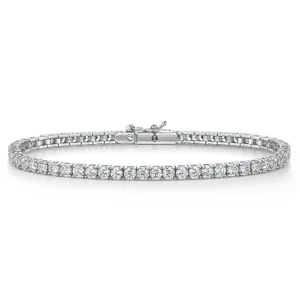 Silver 2.52ct Cubic Line Bracelet