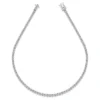 Silver 4mm Carat Cubic Tennis Necklace