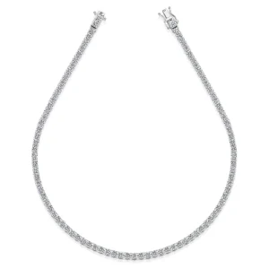 Silver 4mm Carat Cubic Tennis Necklace