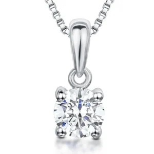 Silver One Carat Pendant
