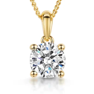 Yellow 1 Carat Solitaire Pendant