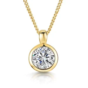 Yellow 1 Carat Solitaire Pendant
