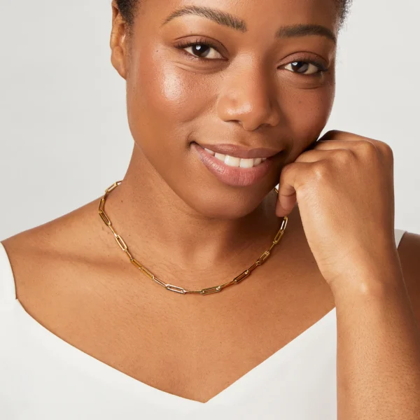 Yellow Paperlink Full Necklace