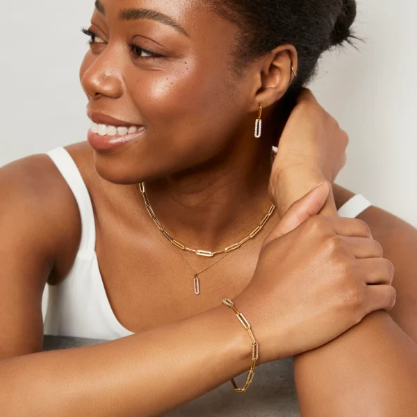 Yellow Paperlink Full Necklace