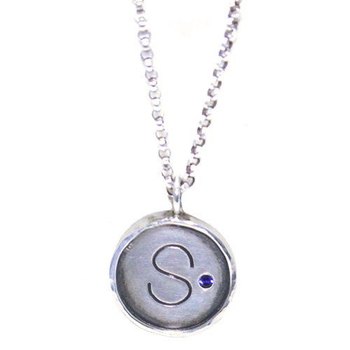 Initial Sapphire - Lauren Van Dyke Jewelry